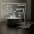 3D LED Acrylic Writing Board with Calendar Design